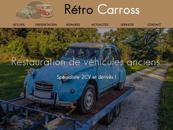 Site vitrine pour la société Rétro Carross